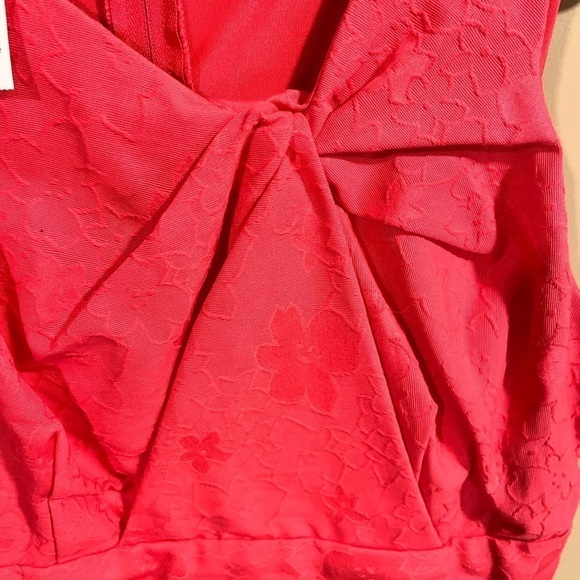 Maurice’s Coral Sleeveless Floral Dress Front Twist Size 9/10 Preppy Minimalist - Picture 7 of 7